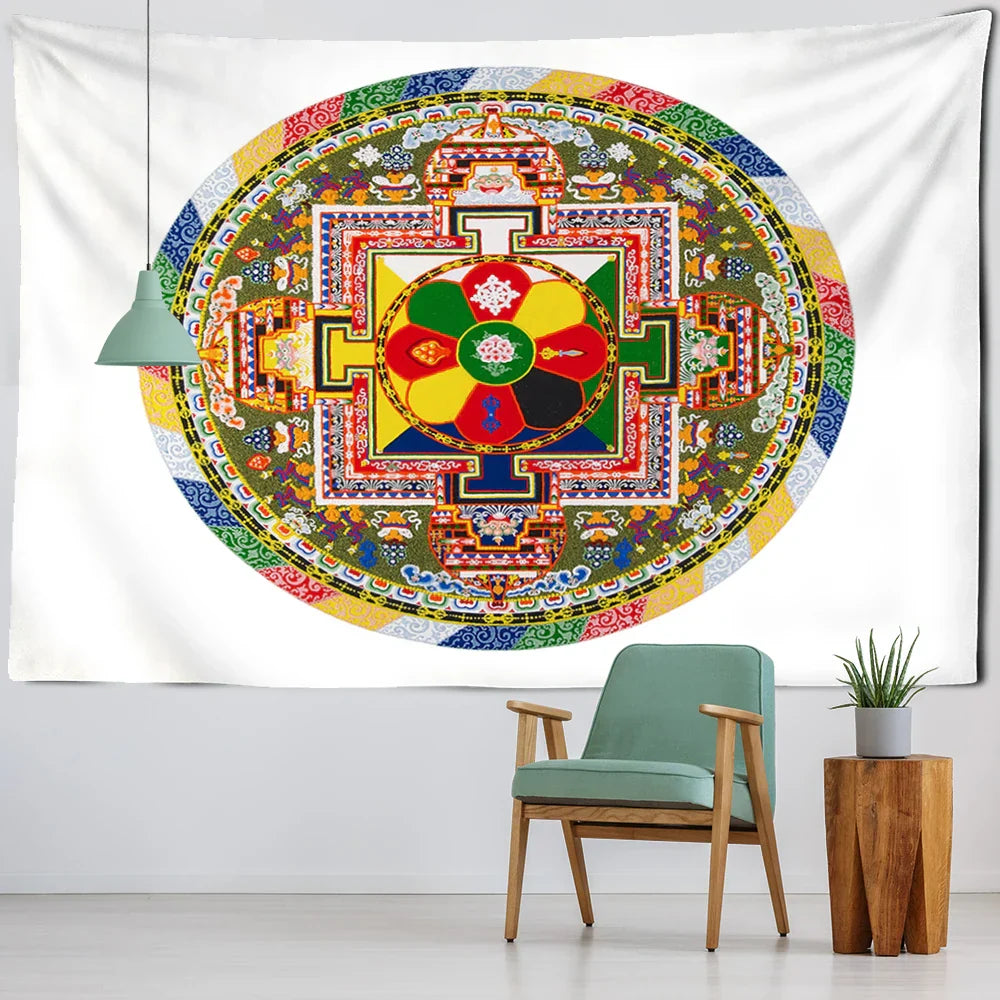 Mandala Tapestry Wall Hanging by Decobites - Psychedelic Aesthetics Room Decor