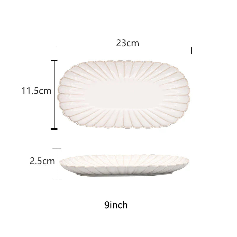 DecorBites™ Ceramic White Glaze Dinnerware Set