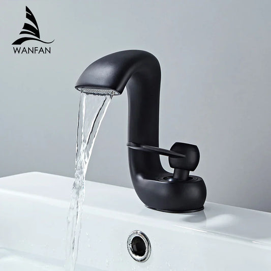 DecorBites™ Gold Basin Faucet: Modern Brass Single Handle Mixer Tap for Bathroom