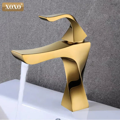 Grifo de lavabo contemporáneo de latón DecorBites™ con mezclador monomando para baño