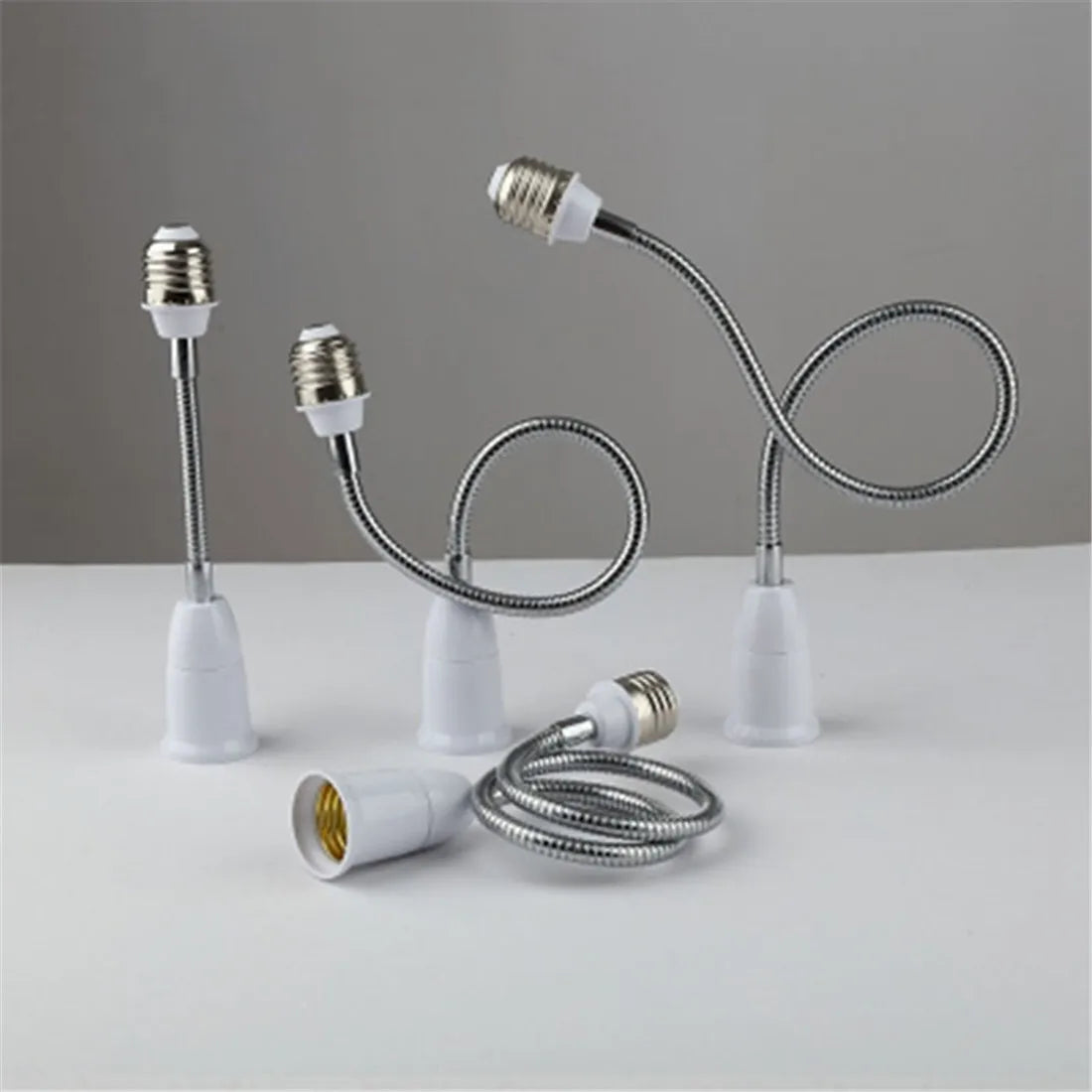 DecorBites™ Gooseneck E27 to E27 Base Extension Adaptor for Lamp Bulb Holder