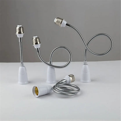 DecorBites™ Gooseneck E27 to E27 Base Extension Adaptor for Lamp Bulb Holder
