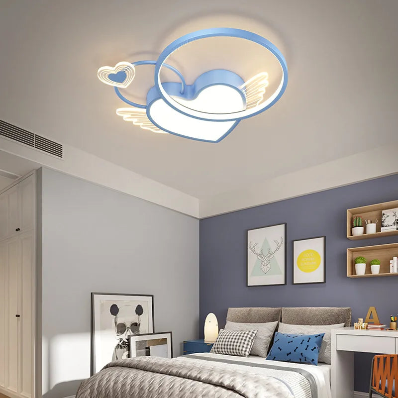 DecorBites™ Heart Shape LED Ceiling Light for Girls Room, Bedroom, or Children's Room