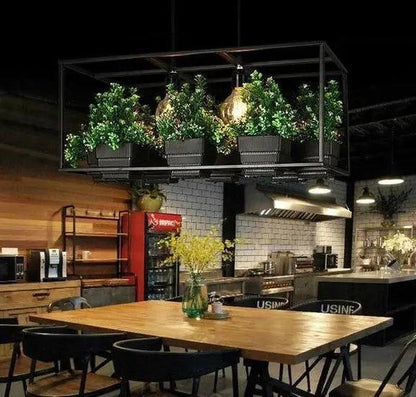 Hemma -  Iron Garden Planter Light Chandelier