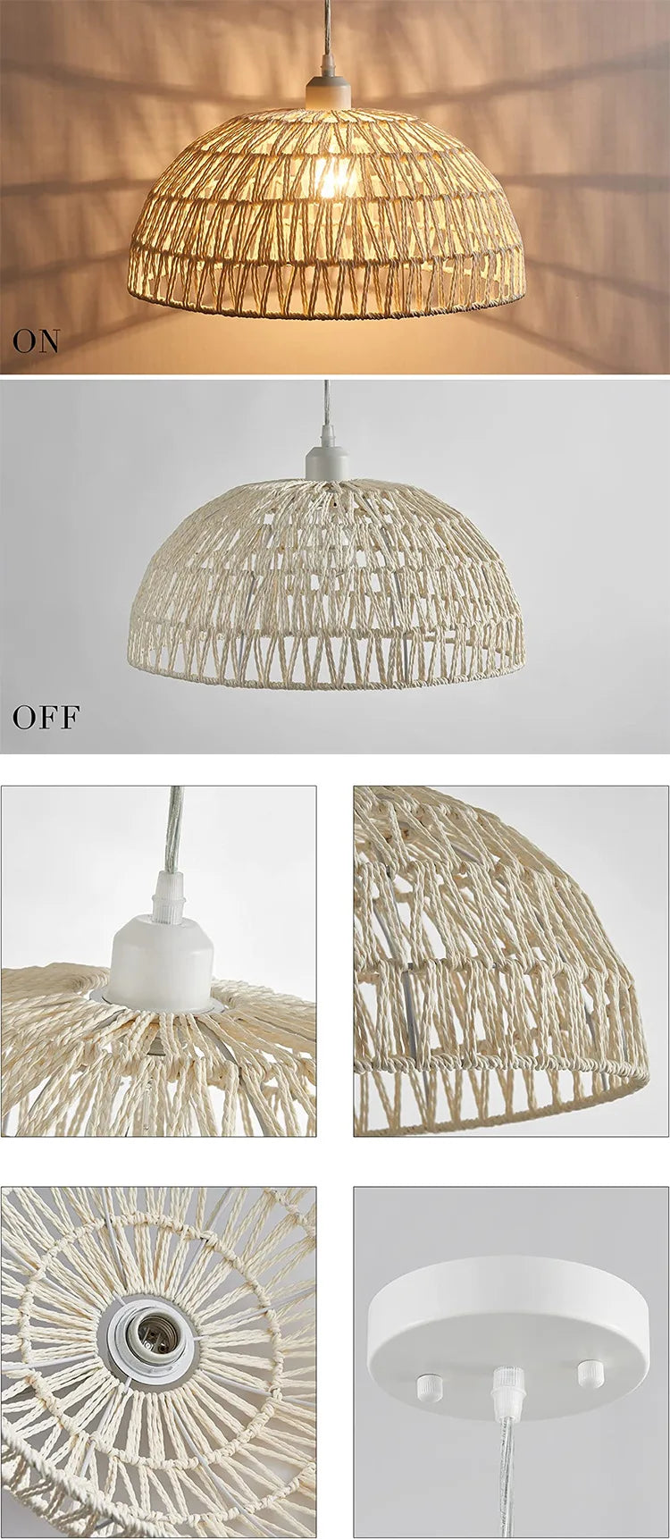 Hemp Rope Chandelier - Japanese Style