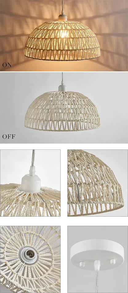 Hemp Rope Chandelier - Japanese Style