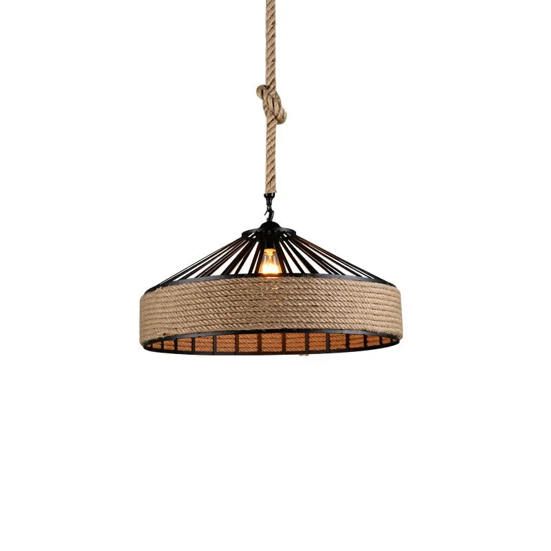 Hemp Rope Industrial Pendant Light