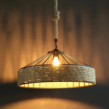 Hemp Rope Industrial Pendant Light