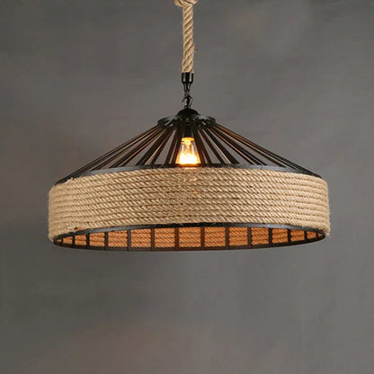 Hemp Rope Industrial Pendant Light