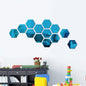 Hexagon Acrylic Mirror Wall Stickers