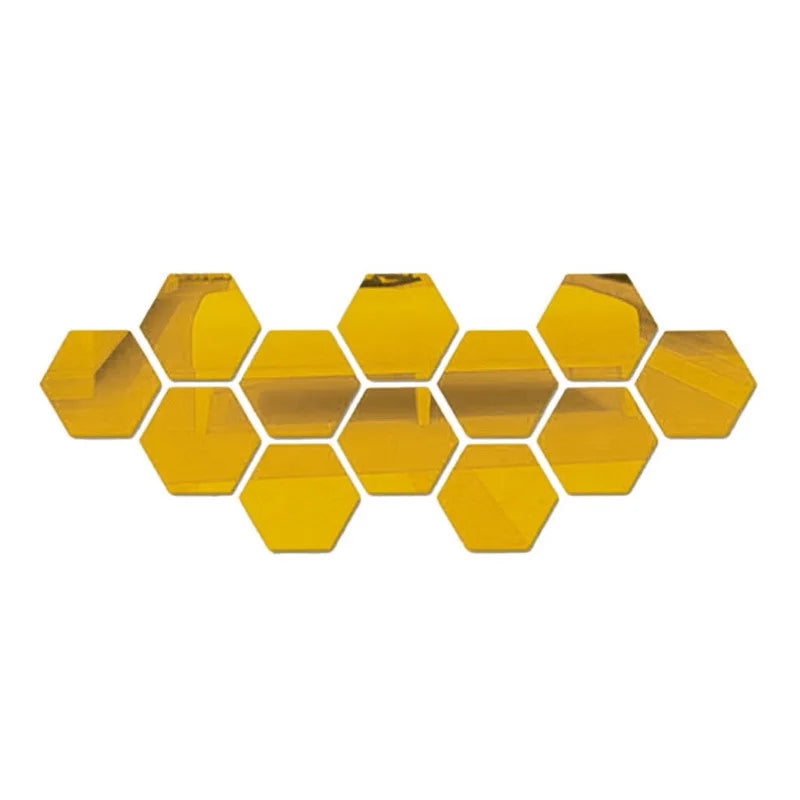 Hexagon Acrylic Mirror Wall Stickers