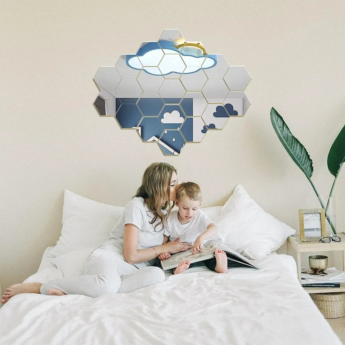 Hexagon Acrylic Mirror Wall Stickers