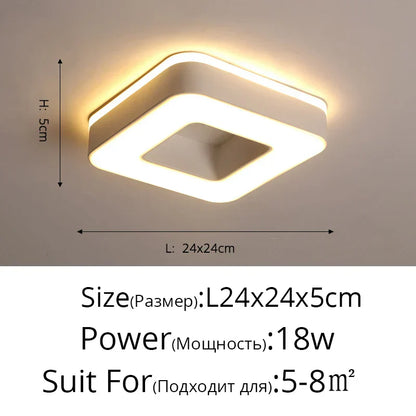 DecorBites™ LED Ceiling Light for Corridor Art Gallery Decoration in White or Black