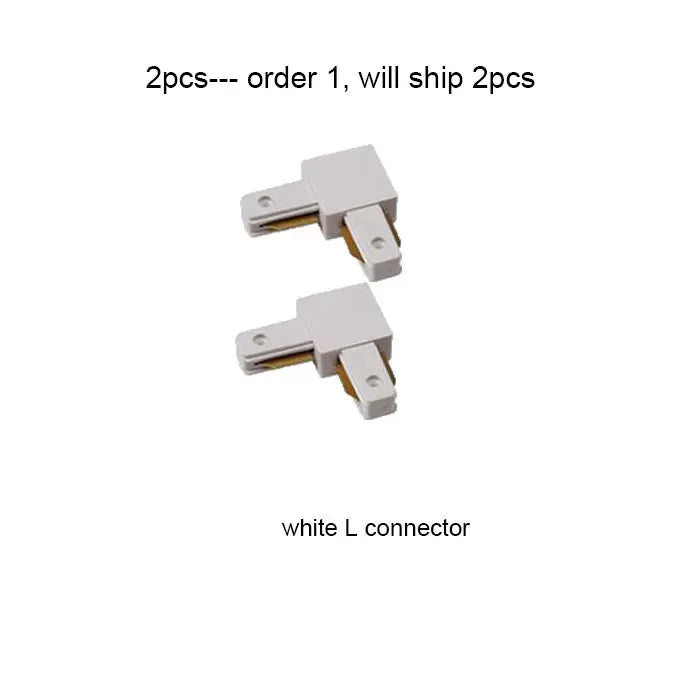 DecorBites™ 100cm Black White Track for Track Lights Aluminum Rail Part