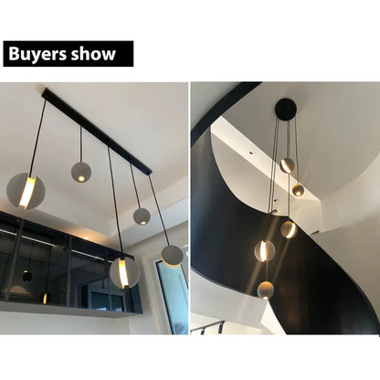 DecorBites™ Cement Pendant Light | Nordic Design Moon Planet Hanging Lamp for Dining Room