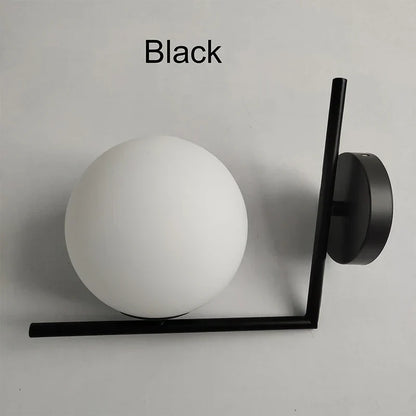 DecorBites™ Gold Glass Ball Wall Sconce LED Round Ball Wall Lamp