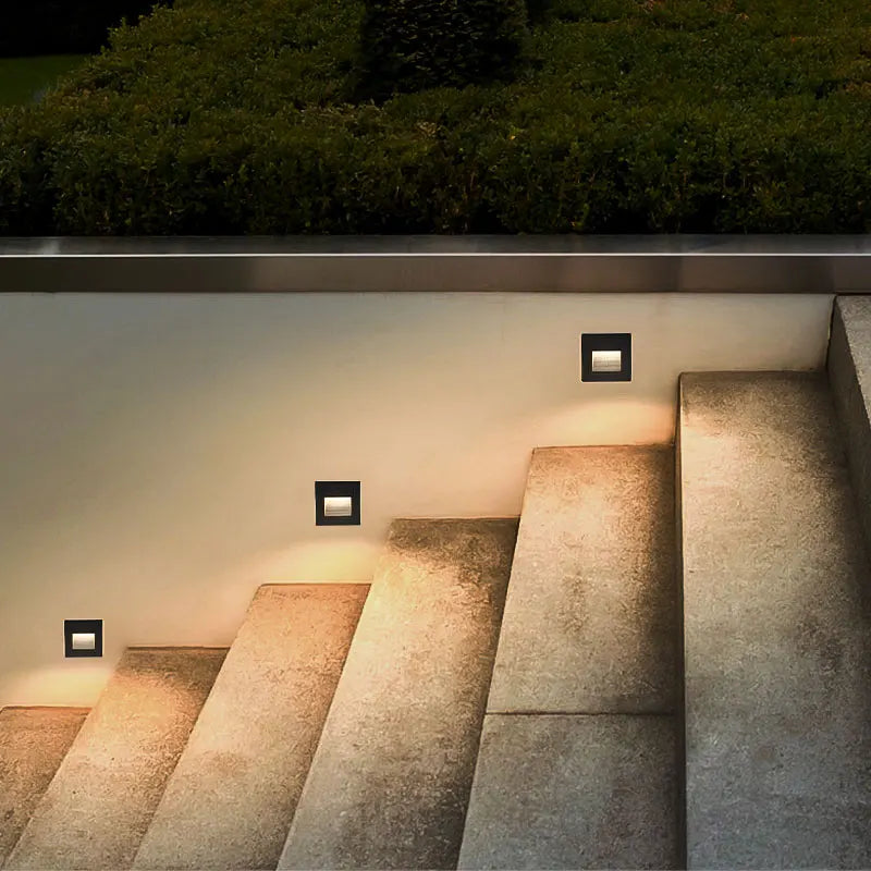 DecorBites™ Luces empotrables para escalones, pasillos y paredes exteriores, 3 W, IP65, resistentes al agua