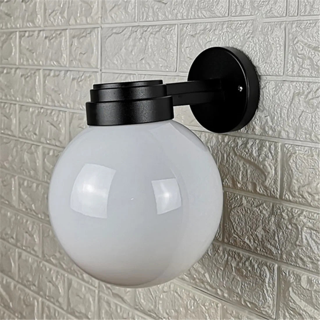 DecorBites™ Globe Shade Wall Lantern for Entryway Porch Patio, E27 Base Socket