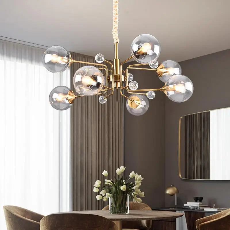 Decorbites™ Gold-Glas-Kugelleuchter LED-Beleuchtung für Wohnzimmer, Küche, Schlafzimmer