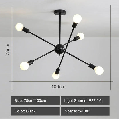 DecorBites™ LED Metal Chandeliers for Living Room - Stylish Ceiling Light for Home Decor