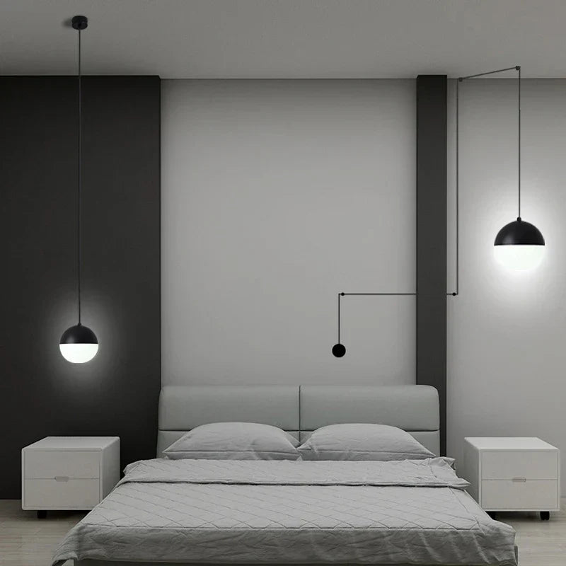 Lámpara colgante de bola de cristal DecorBites™ con iluminación LED para la decoración de la isla de la cocina