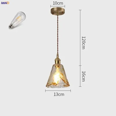 DecorBites™ Glass Copper Pendant Lights for Dinning Living Room Decor