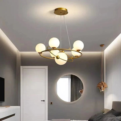 DecorBites™ Gold LED Chandelier Rings for Living Kitchen Bedroom Dining Room