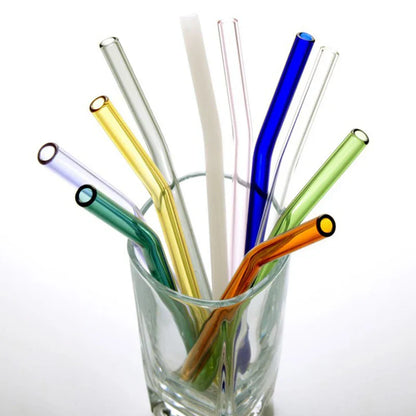 DecorBites™ Glass Drinking Straw: Eco-Friendly & Colourful Bar Accessory
