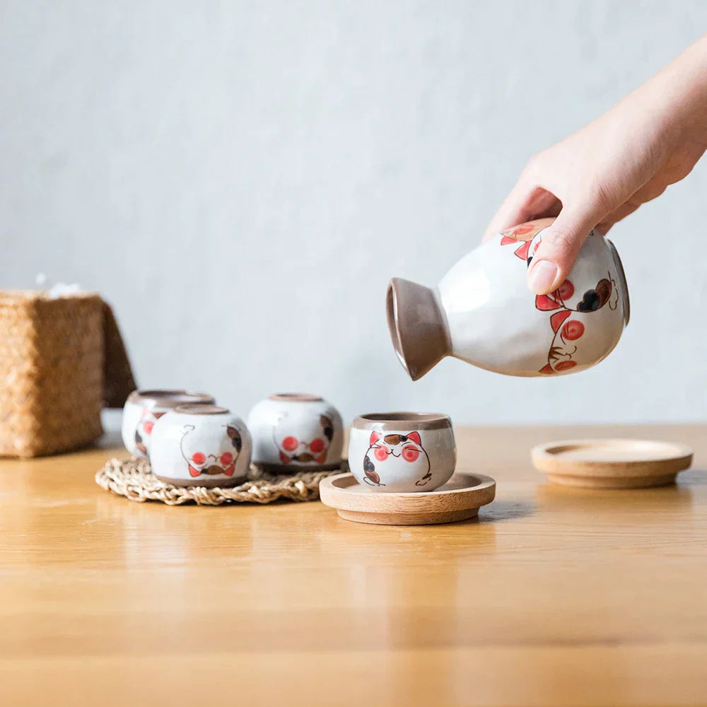 DecorBites™ Japanese Ceramic Sake Wine Cup Set - KL-001 | Small Drinking Collection