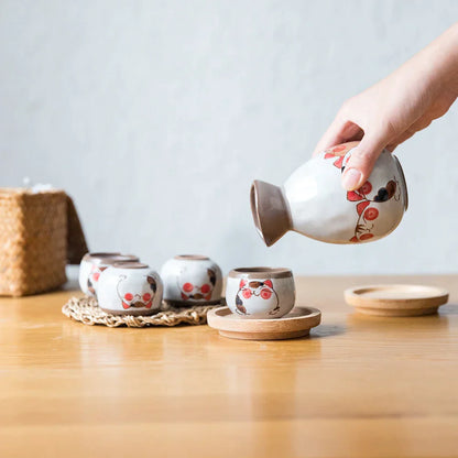 DecorBites™ Japanese Ceramic Sake Wine Cup Set - KL-001 | Small Drinking Collection