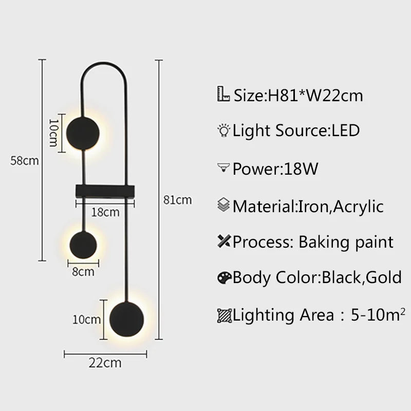 DecorBites™ LED Wall Light: Modern Nordic Bedroom Lamp for Living Room, Bedside, Aisle, or Hotel