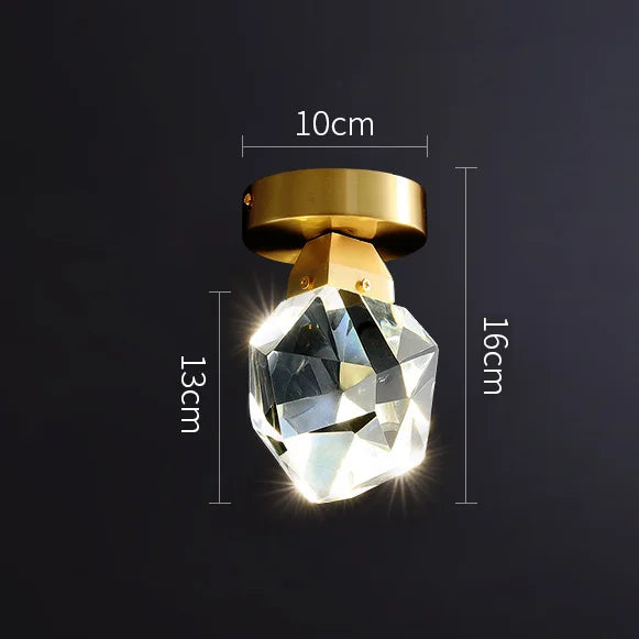 Lámpara de techo DecorBites™ Crystal Aisle: Lámpara de cobre sencilla y moderna