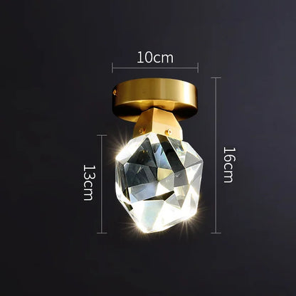 Lámpara de techo DecorBites™ Crystal Aisle: Lámpara de cobre sencilla y moderna