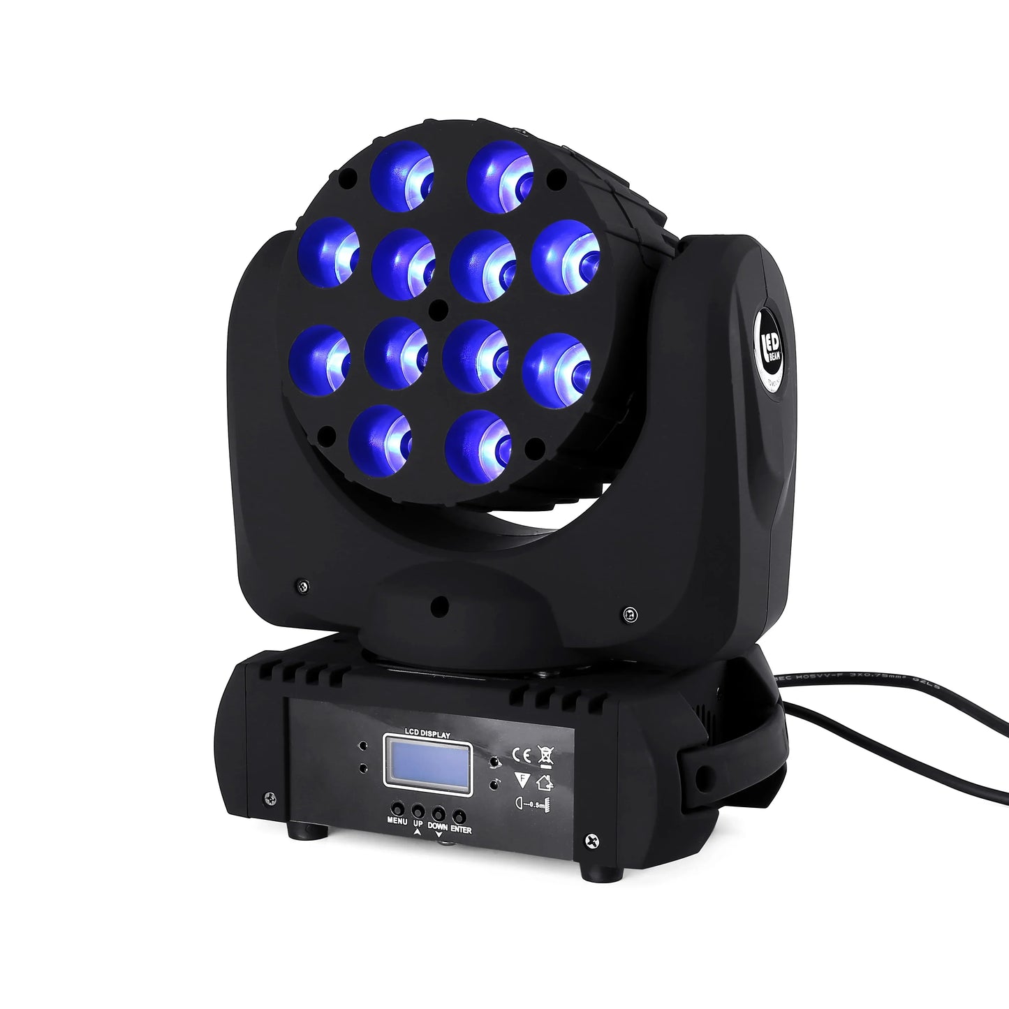 Decorbites™ LED Wash Moving Head Light RGBW 4in1 Quad 12x12W Bühne DJ DMX 9/16 Kanäle