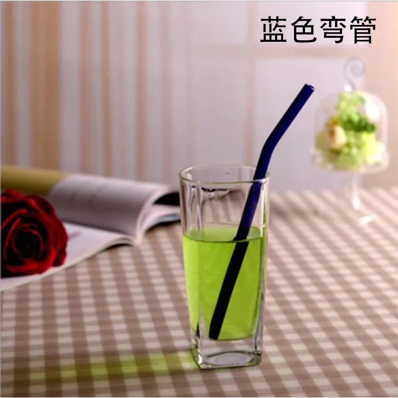 DecorBites™ Glass Drinking Straw: Eco-Friendly & Colourful Bar Accessory