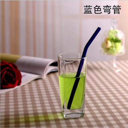 DecorBites™ Glass Drinking Straw: Eco-Friendly & Colourful Bar Accessory