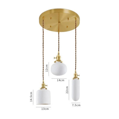 DecorBites™ Ceramic LED Pendant Light: Japanese Style, Nordic Design, Modern Living Room Hanging Lamp