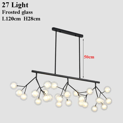 ثريا DecorBites™‎ LED على شكل كرة زجاجية على شكل يراعة شجرة بإضاءة صناعية سوداء