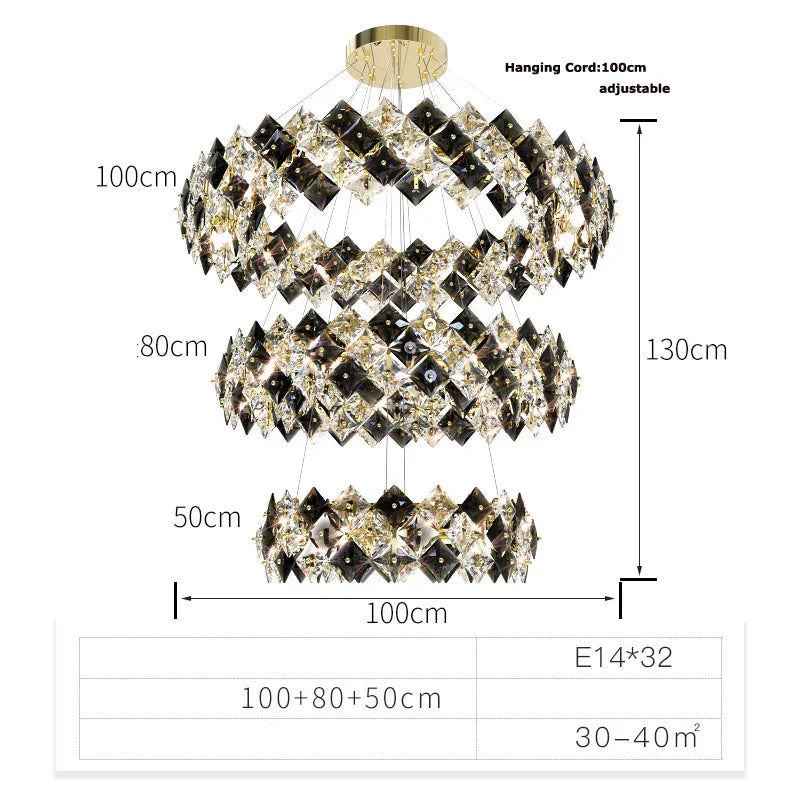 DecorBites™ Crystal Dimmable LED Chandelier in Gold and Silver Finishes