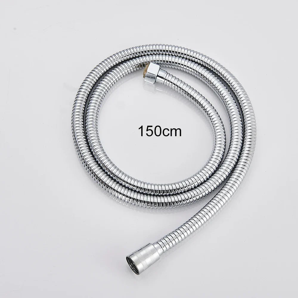 DecorBites™ Black ABS Handshower Head with 150cm Stainless Hose - Wall Mounted Faucet Accessory