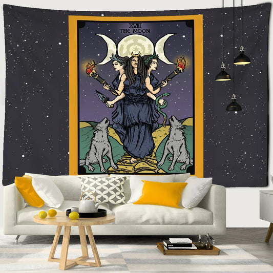 Tarot Tapestry Wall Hanging Bohemian Hippie Style by Decobites