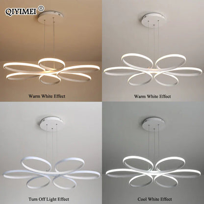 DecorBites™ LED Ceiling Lights for Home Decor, White/Black Body, Living Room Bedroom Fixture