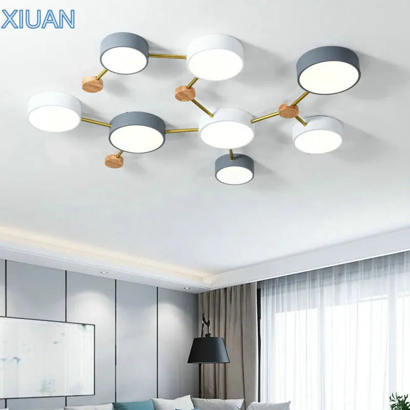 DecorBites™ LED Wood Ceiling Chandelier for Living Room, Bedroom, Kids Room Decor