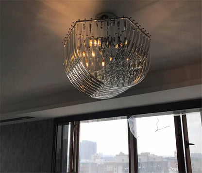 DecorBites™ Art Glass Tube Pendant Chandelier Dining Room Hanging Lamp