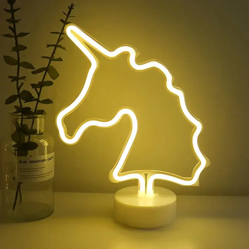 DecorBites™ USB LED Neon Sign Light Holiday Flamingo Night Lamp Xmas Party Wedding Decoration Home Gift cloud Heart