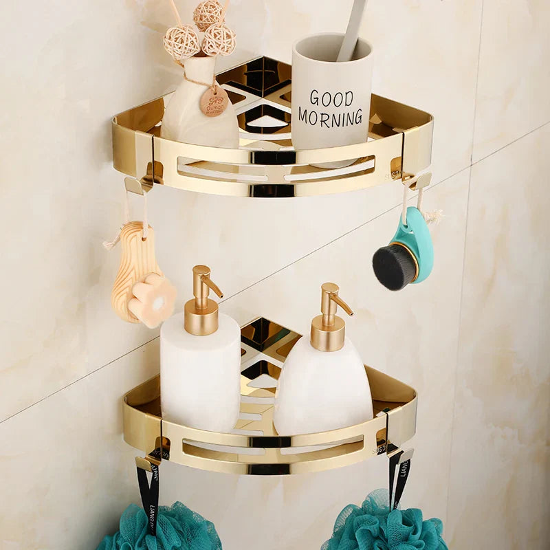 DecorBites™ Gold Bathroom Hardware Set for Towels, Paper, Brushes, and More