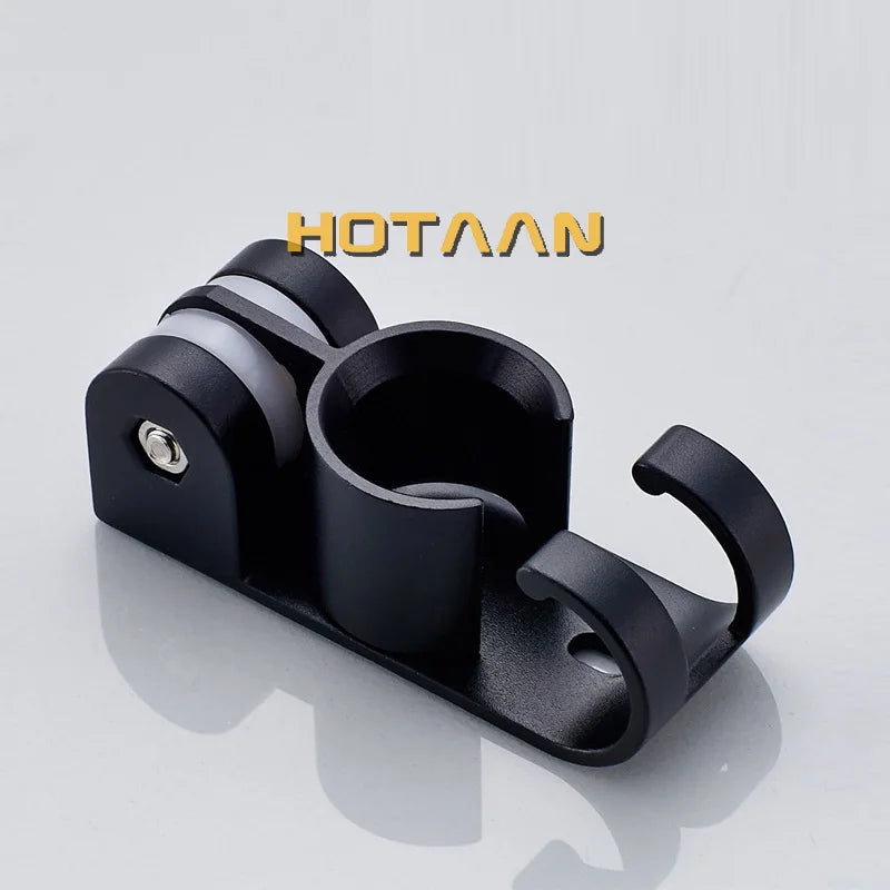DecorBites™ Black Aluminum Hand Shower Holder Wall Mount Bracket