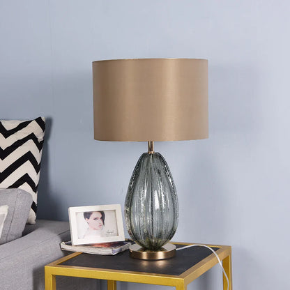 DecorBites™ Glaze Liuli Crystal Table Lamp, Large Lamp for Living Room and Bedroom