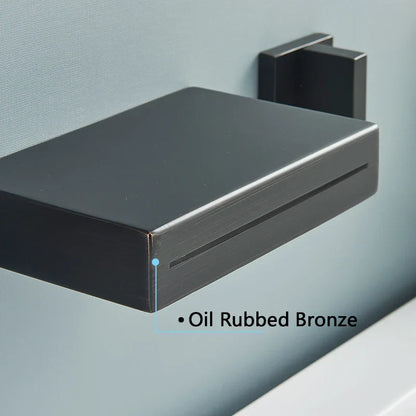 DecorBites™ Black Bronze Wall Mounted Waterfall Bathroom Faucet with Dual Handles