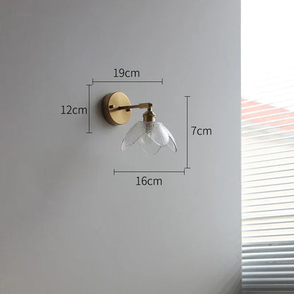 DecorBites™ Gray Glass LED Bathroom Mirror Sconce Wall Lamp Lighting